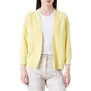 Taifun Cardigan ouvert pour femme - Manches 3/4 - Manches 3/4 - Poignets - Veste en tricot mélangé, Motif citron vert, 46