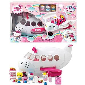 Dickie Toys Vliegtuig Hello Kitty Meisjes 36,5 Cm Wit/Roze 21-delig
