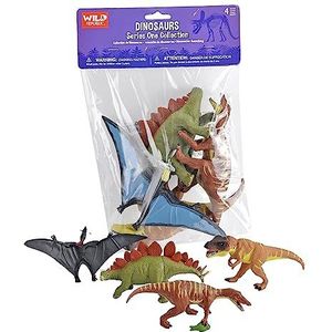 Wild Republic Polybag, figuurset, polybag, dinosaurus, vijf levendige onderscheidingen in dinosaurus, cadeau voor kinderen, super voor interactief spel