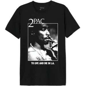2Pac T-shirt voor dames en heren, SCHWARZ