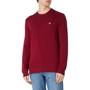 Scotch & Soda Essential Ecovero Pull à col rond pour homme, Red Urchin 6930, XL