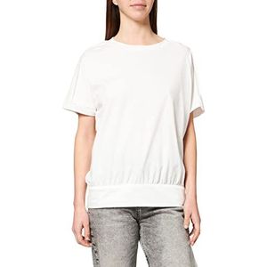 IPEKYOL Dames T-shirt van katoenmix met riem, Geel.