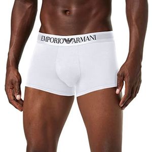 Emporio Armani Trunk Iconic Logoband Boxershorts voor heren, 1 stuk, Wit.