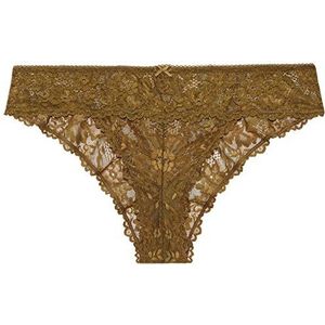 Savage X Fenty Floral Lace Cheeky, damesshorties, legergroen (groen), S, Militair groen (groen)