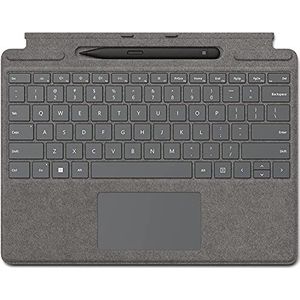 Microsoft Surface Signature Keyboard + Surface Slim Pen 2, platina, compatibel met Surface Pro 8, Pro 9 en Pro X (AZERTY-toetsenbord)
