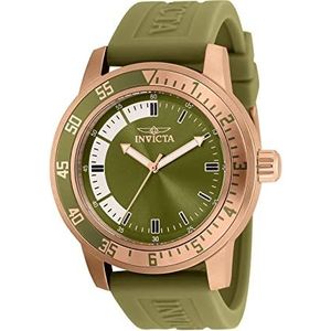 Invicta Specialty - Herenhorloge kwarts van roestvrij staal - 45 mm, Roségoud / groen, 35685