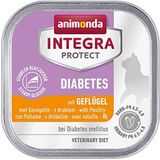 Animonda Integra Protect Kattenvoer voor katten met diabetes, nat voer, met gevogelte, 16 x 100 gram