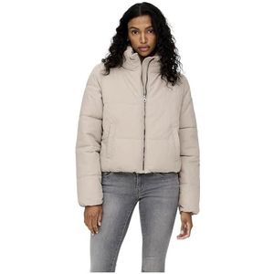 Only Onldolly Short Puffer Jacket Otw Noos gewatteerde damesjas, Pumice Stone