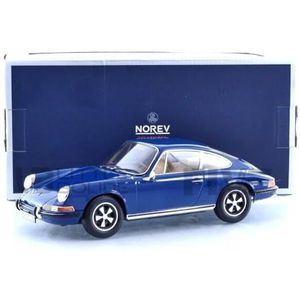 Norev- Porsche 911 S 1969 Blue 1:18 Miniature, 187647