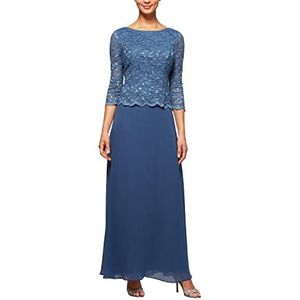 Alex Robe brodée à manches courtes pour femme, Bleu (Wedgewood), 8 Petite