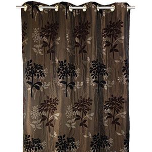 sans Osaka gordijn, jacquard, chenille, zwaar, 140 x 280 cm, chocoladebruin