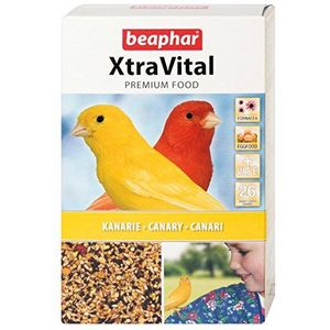 Beaphar XTRAVITAL – kanarievoeding – bevat fruit, zaden en eieren – versterkt het immuunsysteem – zorgt voor een mooi verenkleed en houdt gezond – 500 g