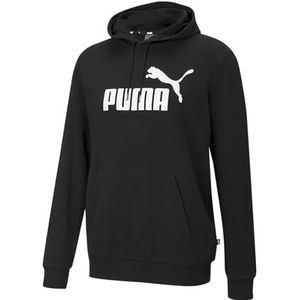 PUMA ESS Big Logo Hoodie TR Pullover voor heren, zwart, maat 3XL