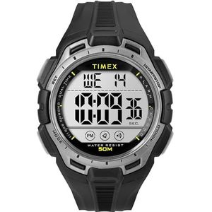 Timex Sport Herenhorloge, 43 mm, zwarte hars band, digitale wijzerplaat, zwarte kast TW5M63600, zwart., Sport