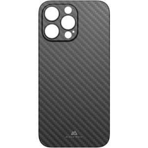 Black Rock iPhone 15 Pro hoes, compatibel met draadloos opladen, premium dunne flexibele hoes, zwart / carbon