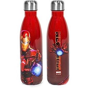 H&H Ironman Shade thermosfles voor kinderen, roestvrij staal, versierd, 0,5 l, luchtdicht, BPA-vrij