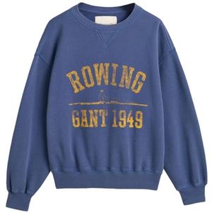 GANT Sweat-shirt graphique à col en C pour femme, Sailor Navy, XL
