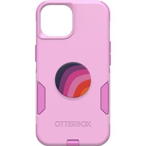 OtterBox Set: iPhone 15, iPhone 14 en iPhone 13 Commuter Series hoes - (RUN Wildflower) + PopSockets PopGrip - (pruimstrepen), dun en duurzaam, zakvriendelijk, met bescherming van de