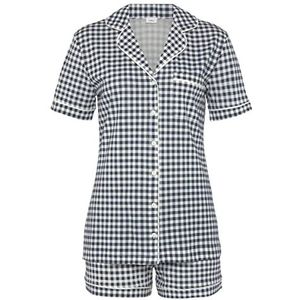 s.Oliver Ak-02-47 Pijama Set voor dames, Marineblauw geruit