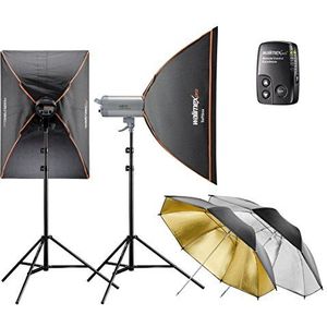 Walimex Pro VC Excellence Studiokit Classic 6.4 met 1x 400W Studio Flash en 1x 400W Studio Flash