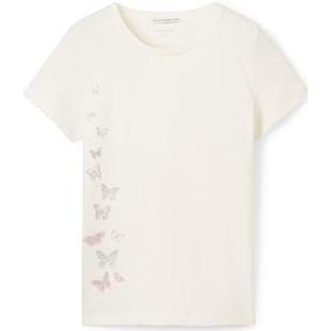 TOM TAILOR T-shirt pour fille, 12906 – Wool White., 116-122