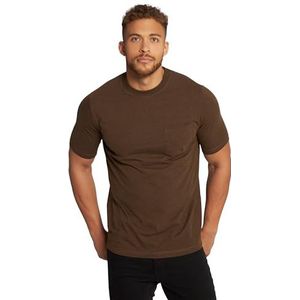 JP 1880 T-shirt Col Rond Poche Poitrine Homme, Mélange taupe, 3XL