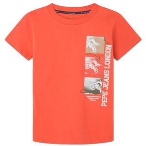 Pepe Jeans Radcliff T-shirt voor jongens, Oranje (Burnt Orange)