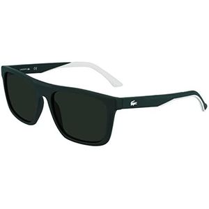 Lacoste L957s zonnebril voor heren, 1 stuk, Mat groen