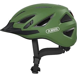 ABUS Urban-I 3.0 Fietshelm met achterlicht, klep en magneetsluiting, voor dames en heren, groen, maat M