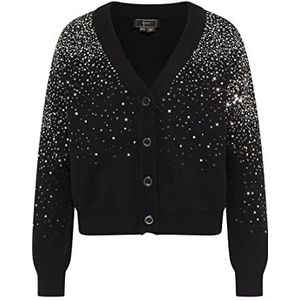 faina cardigan dames 11019470, zwart.