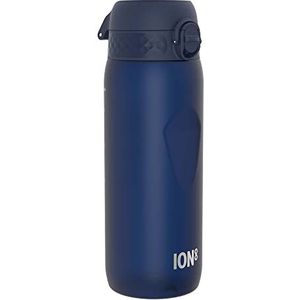 Ion8 Drinkfles, 750 ml, lekvrij, sport, gemakkelijk te openen, veilige vergrendeling, vaatwasmachinebestendig, draaggreep, klapdeksel, BPA-vrij, profielgreep, marineblauw