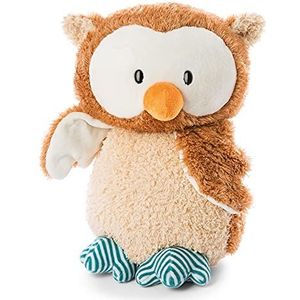 NICI 47093 - Baby Owlino met draaibare kop 40 cm pluche dier voor meisjes, jongens en baby's - pluche dier uil om te knuffelen, spelen en slapen - behaaglijk vanaf 0 maanden bruin/groen