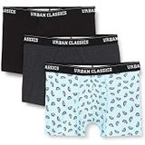 Urban Classics Snowman Christmas Boxershorts voor heren, verpakking van 3 stuks, maat S tot 5XL, Meloen Aop+Cha+Blk