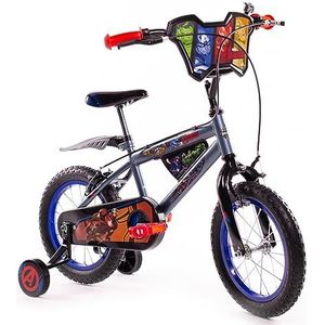 Huffy Marvel Avengers Kinderfiets voor jongens en meisjes van 4 tot 6 jaar, Hulk, Iron Man, Thor en meer, grijs, 35,6 cm