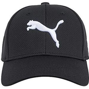 PUMA Evercat Stretch-pet van mesh, uniseks, zwart.