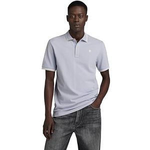 G-STAR RAW Dunda Slim Stripe Poloshirt voor heren, Grijs (Icelandic Blue D17127-5864-g081)