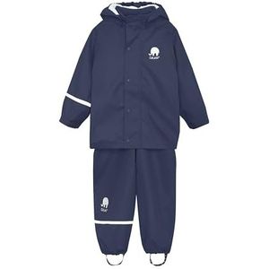 CeLaVi Basic rainwear set – solide PU APPAREL jongens (1 stuk), Donkere marine.