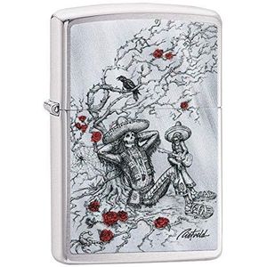 Zippo Rick Rietveld Chrome Brushed stormaansteker navulbaar in hoogwaardige geschenkdoos 49144