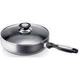 Beka 13075244 Pro Induc sauteerpan antraciet + deksel van aluminium binnen gecoat 24 cm