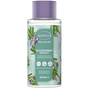 Andrélon Pro Nature Rosemary Refresh Shampoo voor een zachte reiniging van hoofdhuid en haar, 400 ml