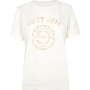 GANT T-shirt Reg Tonal Graphic SS pour femme, crème, M