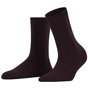 FALKE Cosy Wool ademende sokken klimaatregulerend geurremmend wol viscose kasjmier warme platte teennaad effen teen voor dagelijks leven en werk 1 paar, Rood (Barolo 8596)