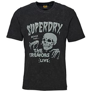 Superdry Vintage Lo-fi Flyer Tee overhemd voor heren, Mid Backstage Zwart
