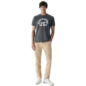 LTB Jeans Bofese T-shirt voor heren, donkergrijs Mel 218, M, Donkergrijs Mel 218