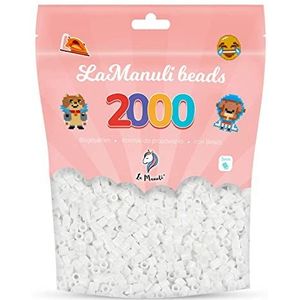 La Manuli Strijkkralen, 2000 stuks, 5 mm, creatieve vrijetijdsset, hersluitbare zak, compatibel met alle merken, ideaal voor kinderen en volwassenen