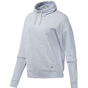 Reebok Te Marble Cowl Sweatshirt voor dames, Wit.