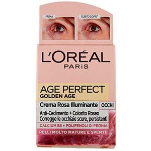 L'Oréal Paris Age Perfect Golden Age Verhelderende oogbehandeling, formule verrijkt met calcium 5 en pioenroos polyfenolen, 15 ml