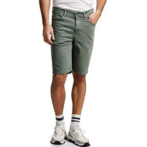 Street One MEN Bermuda en jean pour homme, Vert foncé, 38W