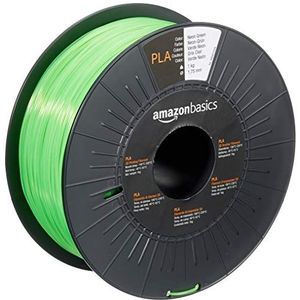 Amazon Basics PLA-filament voor 3D-printers, 1,75 mm, neongroen, bobine, 1 kg