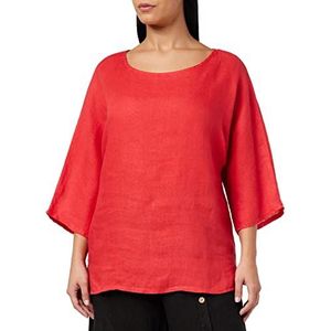Bonamaison TRLSC101434 blouse, rood, 40 dames, rood, maat 40, Rood